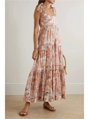 Zimmerman Cira Shoulder Tie Dress